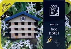A Beehive Story Sack with a Build a Bee Hotel Tin