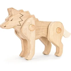 Bajo Wooden Jointed Wolf