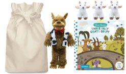 Billy Goats Gruff Story Sack with Large Troll and 3 Goats