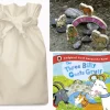 Billy Goats Gruff Story Sack with wooden characters