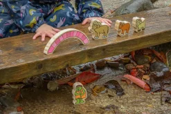 Billy Goats Gruff Story Sack with wooden characters