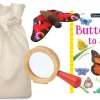 Butterflies Story Sack with TickiT Wooden Magnifying Glass and Finger Puppet