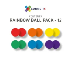 Connetix 12 Pc Rainbow Replacement Ball Pack
