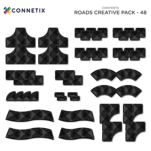 Connetix Tiles Creative Roads Pack 48 pc