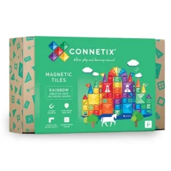 Connetix Tiles Magnetic Building Set - 102 Piece Creative Pack Rainbow