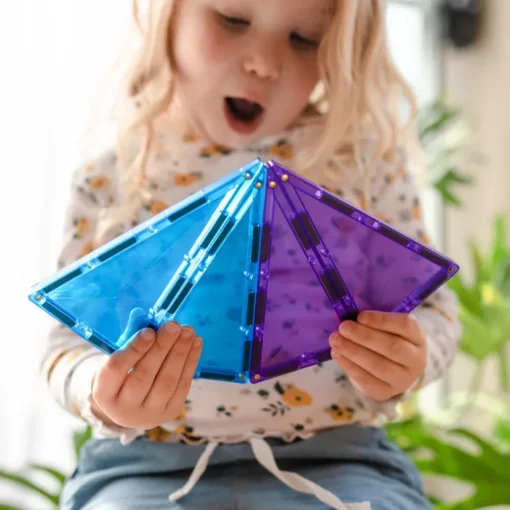 Connetix Tiles Magnetic Building Set - 30 Piece Geometry Pack Rainbow