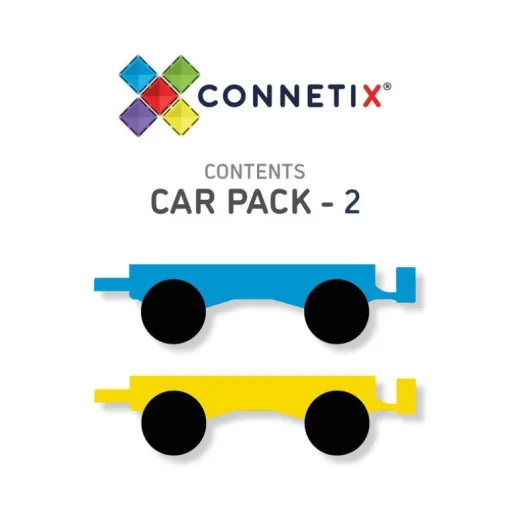 Connetix Tiles Magnetic Building Set 2 Piece Car Pack