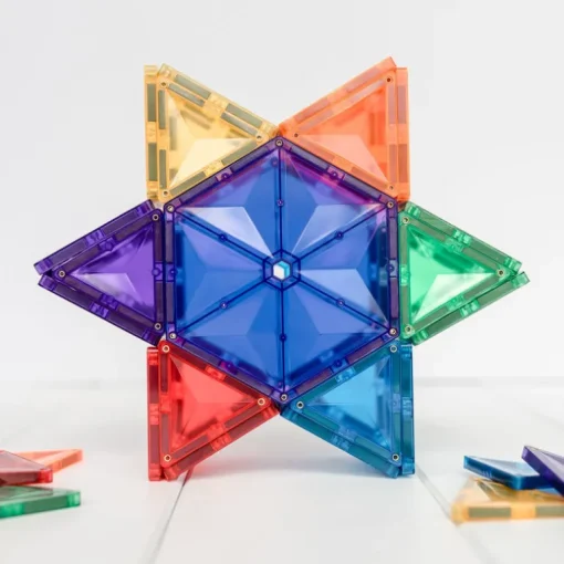 Connetix Tiles Magnetic Building Set - 30 Piece Geometry Pack Rainbow