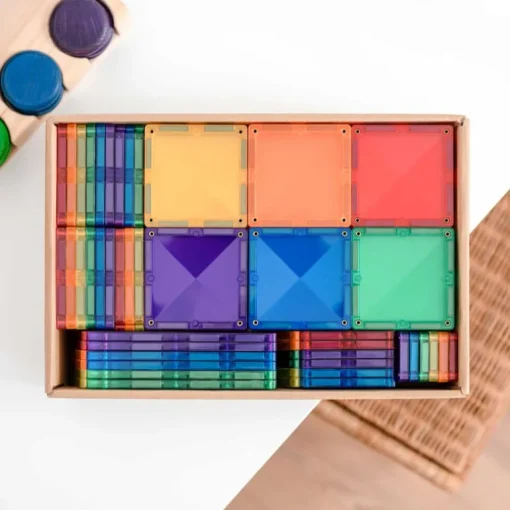 Connetix Tiles Magnetic Building Set - 102 Piece Creative Pack Rainbow