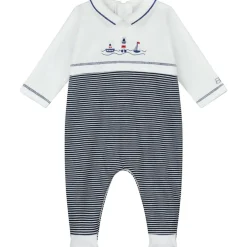 Emile et Rose Boys Dylan Babygrow in Navy and White