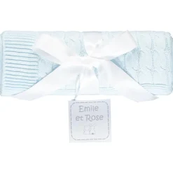 Emile Et Rose New Style Blue Knitted Blanket