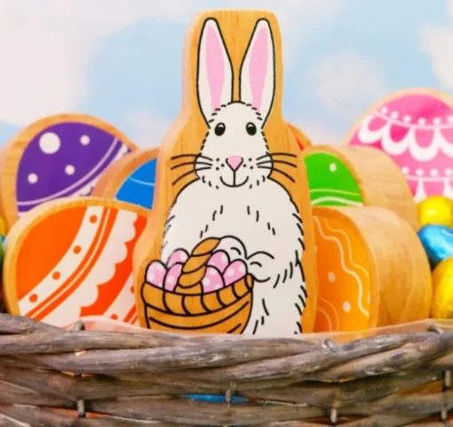 Five Little Easter Bunnies Story Sack with Lanka Kade Wooden Easter Eggs