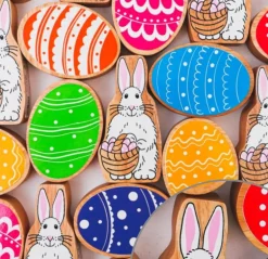 Five Little Easter Bunnies Story Sack with Lanka Kade Wooden Easter Eggs