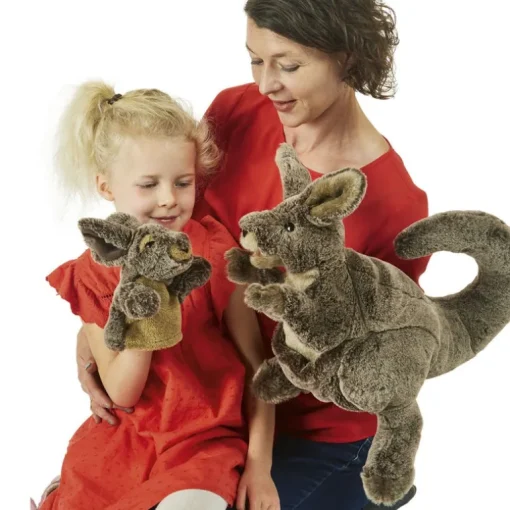 Folkmanis Kangaroo and Joey Hand Puppet