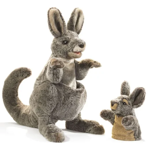 Folkmanis Kangaroo and Joey Hand Puppet
