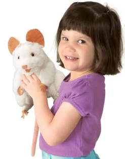 Folkmanis White Mouse Hand Puppet