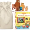 Goldilocks and the Three Bears Story Sack with Yellow Door Wooden Characters
