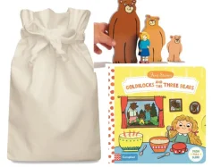 Goldilocks and the Three Bears Story Sack with Yellow Door Wooden Characters