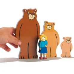 Goldilocks and the Three Bears Story Sack with Yellow Door Wooden Characters