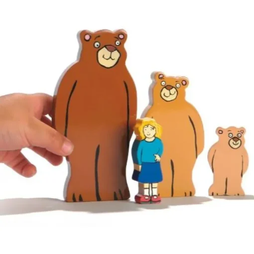 Goldilocks and the Three Bears Story Sack with Yellow Door Wooden Characters