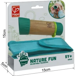 Hape Bamboo Adjustable Telescope and Case E5568