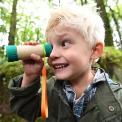 Hape Bamboo Adjustable Telescope and Case E5568
