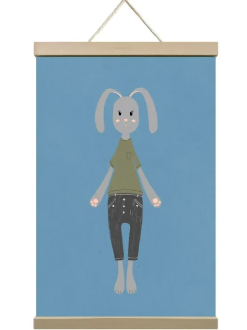 Happy Bunny Nursery Wall Art