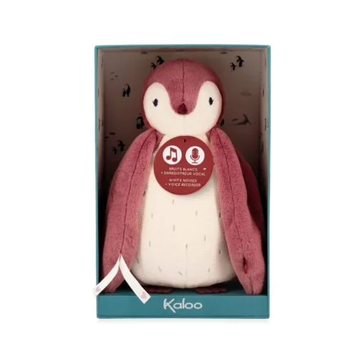 Kaloo Pink Penguin White Noises Voice Recorder