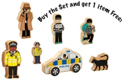 Lanka Kade Wooden Police Scene Characters (Get 1 character FREE)