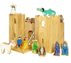 Lanka Kade Wooden Toy Fairytale Castle playscene with 12 characters (Direct Shipping)