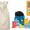 Monsters Stacking Story Sack with Wooden Stacking Monsters