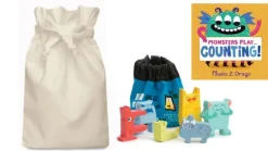 Monsters Stacking Story Sack with Wooden Stacking Monsters
