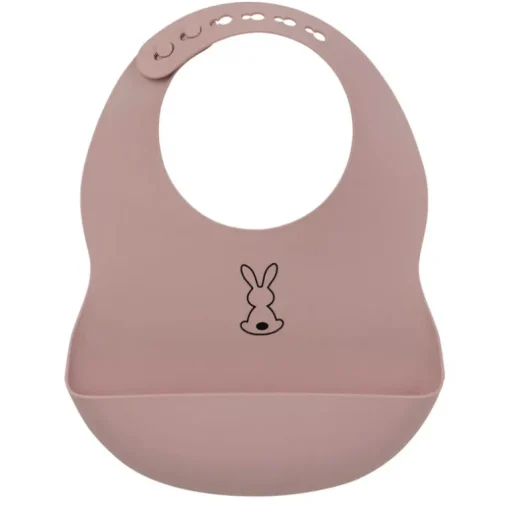 Nattou Silicone Pink Baby Bib