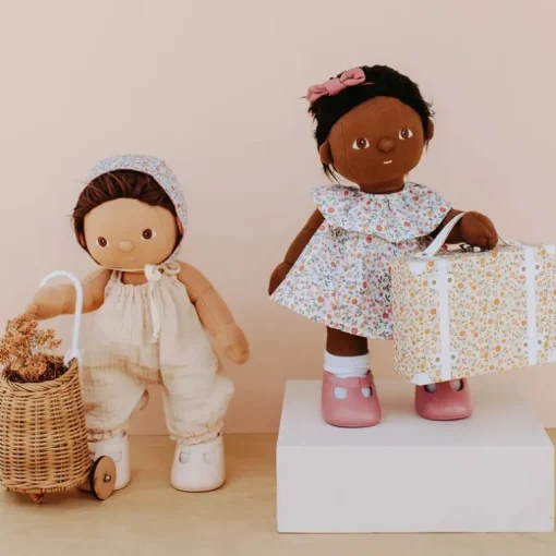 Olli Ella Dinkum Dolls - Travel Togs Blush (marks on lid)