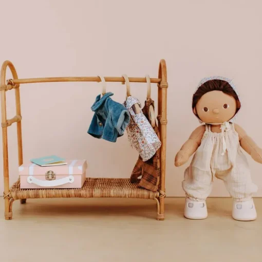 Olli Ella Dinkum Dolls - Travel Togs Blush (marks on lid)