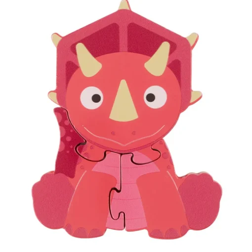 Orange Tree Wooden Triceratops Puzzle