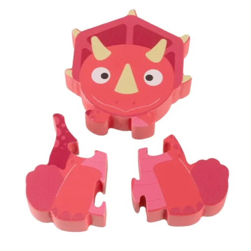 Orange Tree Wooden Triceratops Puzzle