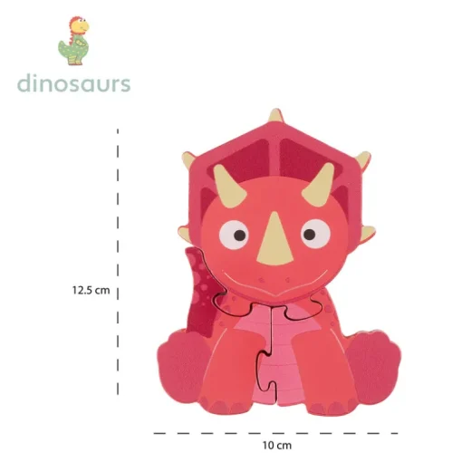 Orange Tree Wooden Triceratops Puzzle