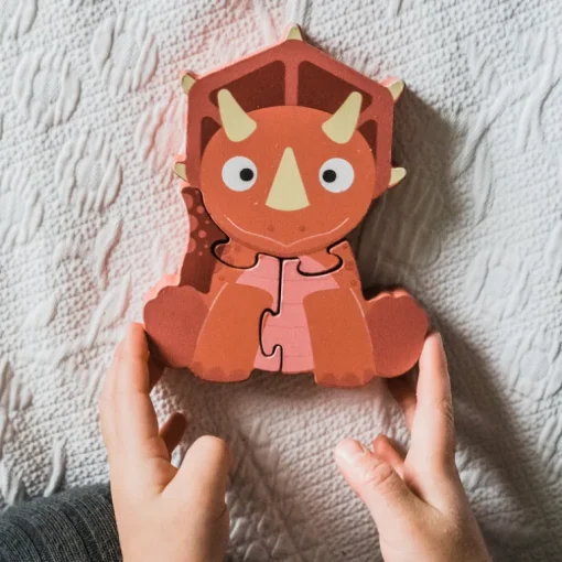 Orange Tree Wooden Triceratops Puzzle