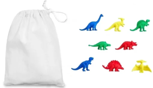 Party Bag with 8 Dinosaur Counters