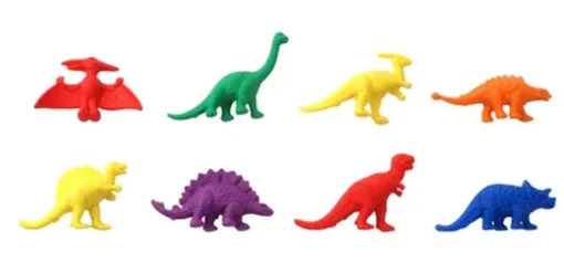Party Bag with 8 Dinosaur Counters