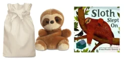 Sloth Slept On Story Sack with Aurora Sloth Soft Toy