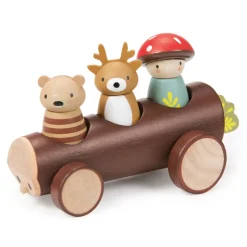 Tenderleaf Toys Wooden Timber Taxi with 3 Characters