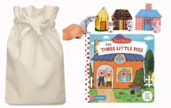 Three Little Pigs Story Sack with Wooden Characters