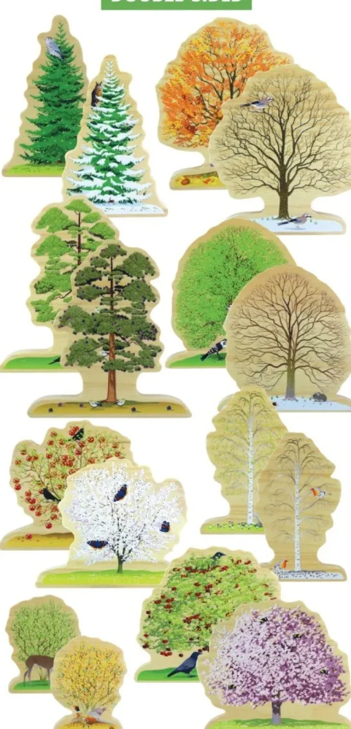 Tree Story Sack with Wooden Tree Set and Finger Puppets