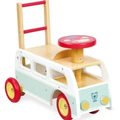 Vilac 2 In 1 Retro Wooden Camper Van Walker VIL1011S (Direct Shipping)