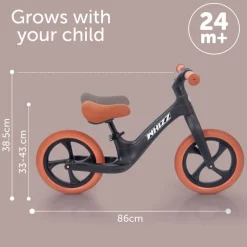 Whizz Balance Bike - Black Bike (Direct Shipping)