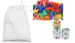 Woodland Party Bag with Crayons an Bugs