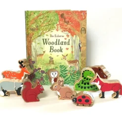Woodland Story Sack with 9 Lanka Kade Wooden Animals