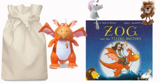 Zog and the Flying Doctors Story Sack with Finger Puppets and Zog Soft Toy